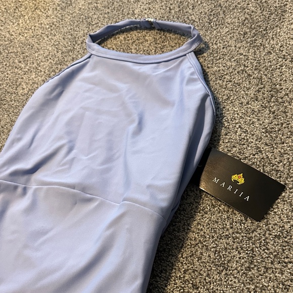 MARIA NWT periwinkle  halter leotard - Picture 2 of 8
